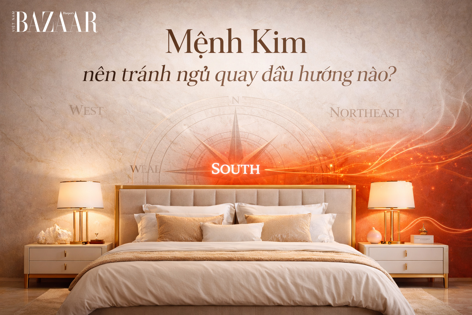 Tránh quay đầu hướng Nam. 